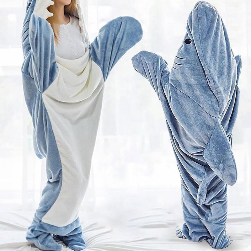 inkArts Shark Blanket Hoodie Kid, Wearable Shark Blanket, Shark Sleeping Bag, Soft Cozy Warm Flannel Hoodie, Shark Blanket Onesie Kids(XXXL), 3X-Large, Xxxl: for 70-74 Inch Height - Image 5