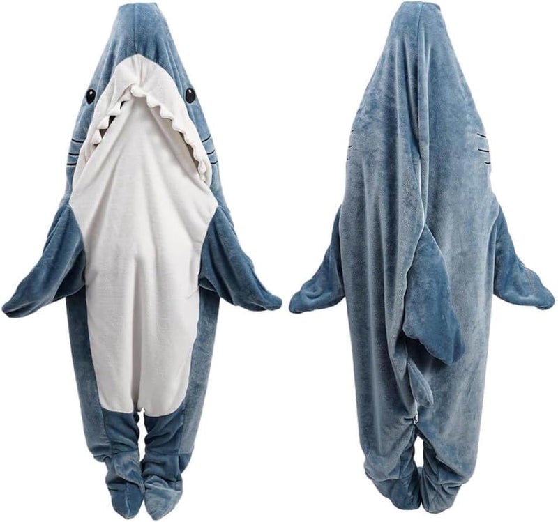 inkArts Shark Blanket Hoodie Kid, Wearable Shark Blanket, Shark Sleeping Bag, Soft Cozy Warm Flannel Hoodie, Shark Blanket Onesie Kids(XXXL), 3X-Large, Xxxl: for 70-74 Inch Height - Image 1