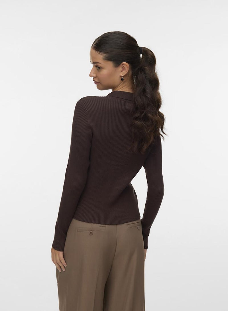 VERO MODA Vmvadin Ls Poloneck Cardigan - Image 3