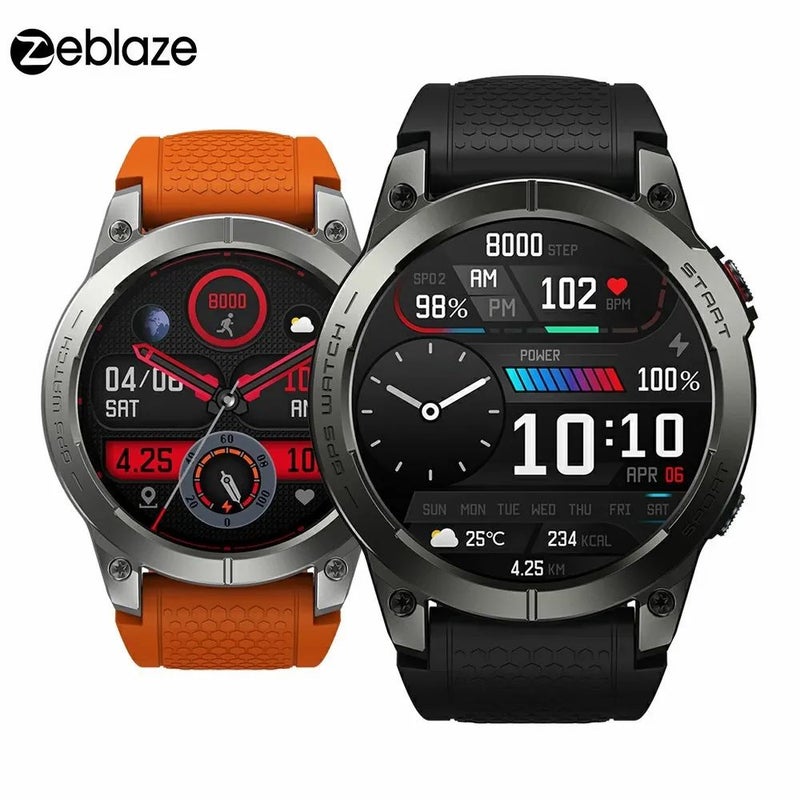 Zeblaze Stratos 3 GPS Smartwatch, Ultra HD Amoled Display, Built-in Gps, Bluetooth, Black - Image 1