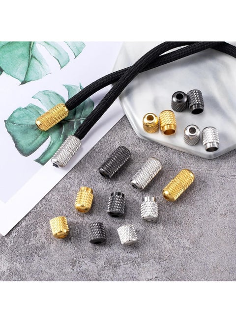 24pcs No-Tie Shoelace Buckles with Metal Caps, Elastic Locks & Tips for Adults.