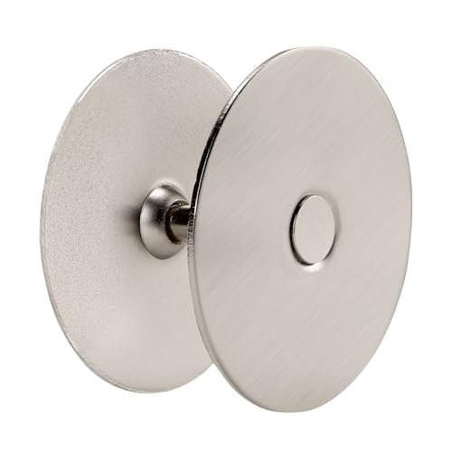 Siwil Door Knob Cover, 2-5/8" Diameter Solid Steel Deadbolt Cover Plate, Hole Filler Plate for Door Handle (1, Satin Nickel) - Image 1