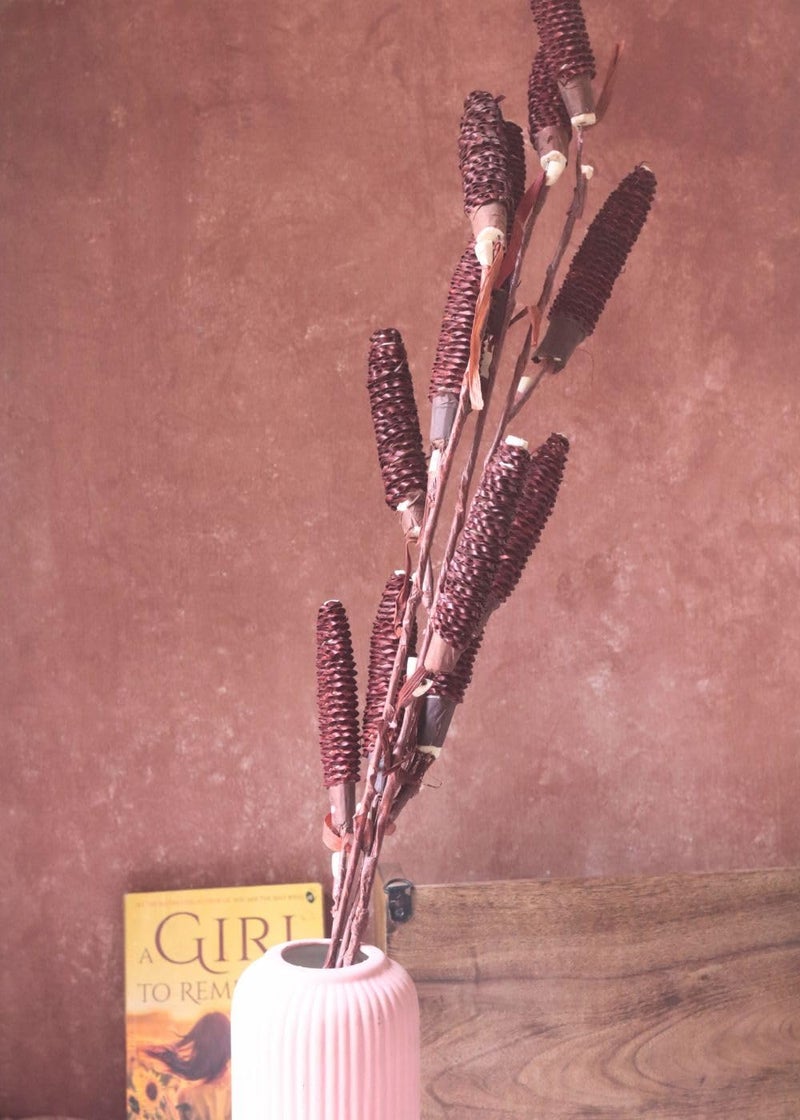 Weaving Homes Dried Brown Pine Chain Bunch Flower Bunches Dried Bunches Decor Bunches Dried Bouquet Flower Bouquet - Image 2