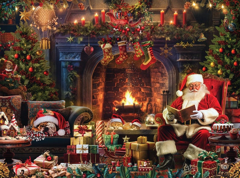Buffalo Games Country Life Santa at Home 1000 Piece Christmas Jigsaw Puzzle Colorful Holiday Puzzles for Adults PrecisionCut Pieces Festive Artwork Relaxing Winter Fun - Image 3