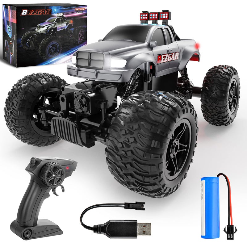 Bezgar 1:14 Scale All Terrain Electric Rc Truck - Waterproof Monster Truck For Kids With 2.4Ghz Remote And Rechargeable Battery  Tc141 Rc Car Remote Control Car For Boys 8-12 - Image 1