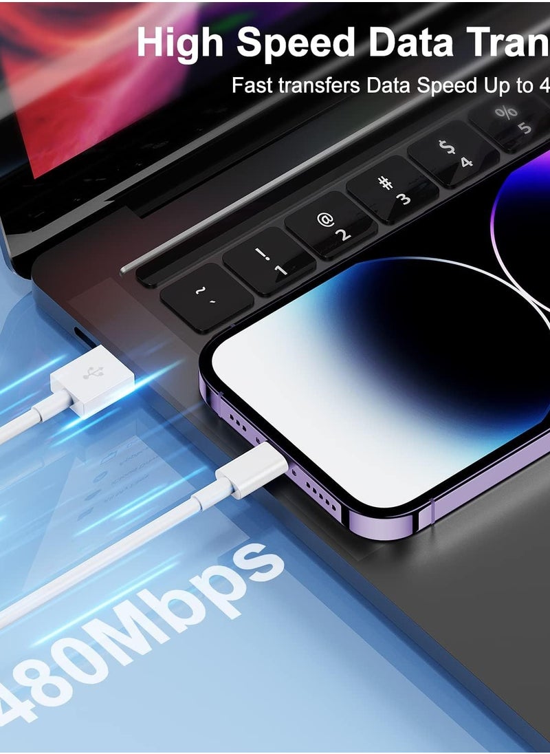 ملائكي  2 قطعة كابل شحن سريع ل iPhone14 / 13 / 12 ، 6 أقدام [ أبل مؤسسة مونتانيار ] شهادة ، الناقل التسلسلي العام كابل من نوع ج البرق ، 6 أقدام كابل شحن ل iPhone14 13 12 برو XR XS زائد  - Image 4