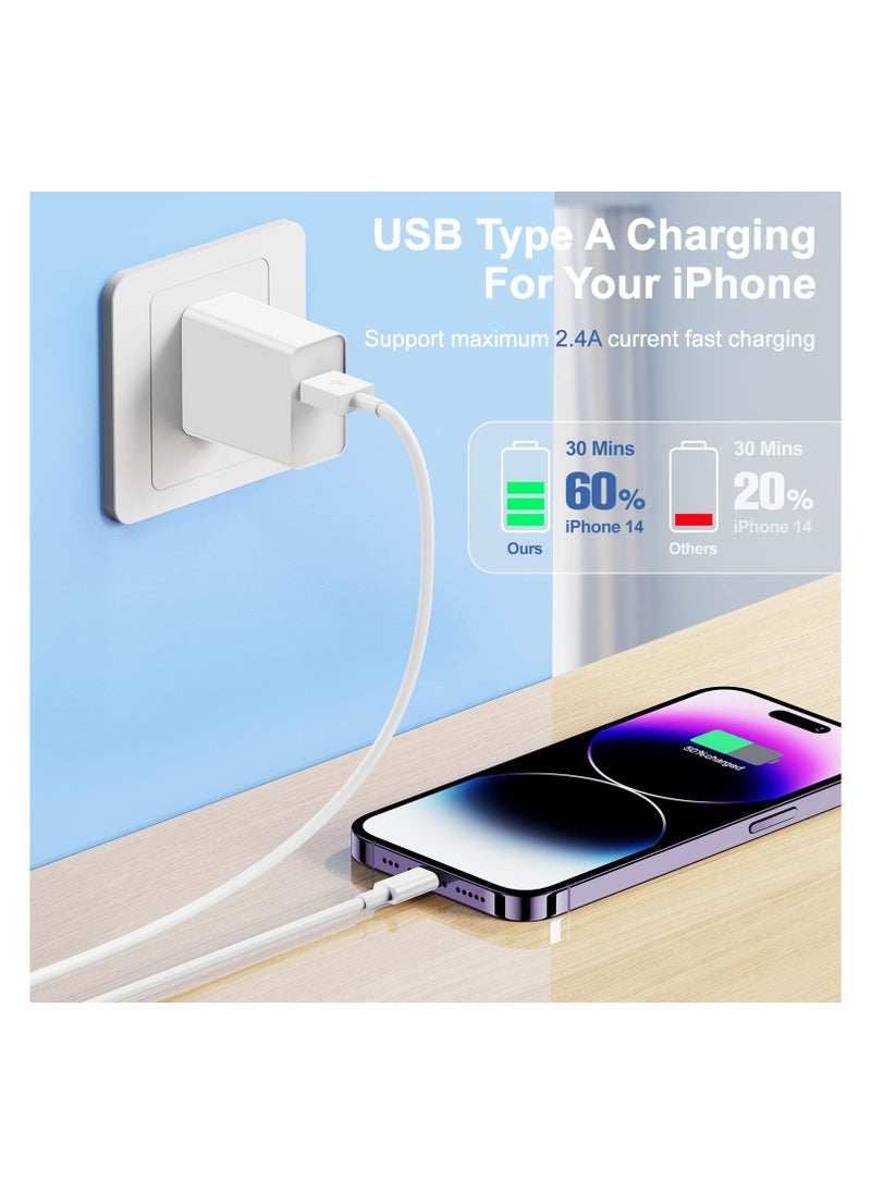 ملائكي  2 قطعة كابل شحن سريع ل iPhone14 / 13 / 12 ، 6 أقدام [ أبل مؤسسة مونتانيار ] شهادة ، الناقل التسلسلي العام كابل من نوع ج البرق ، 6 أقدام كابل شحن ل iPhone14 13 12 برو XR XS زائد  - Image 5