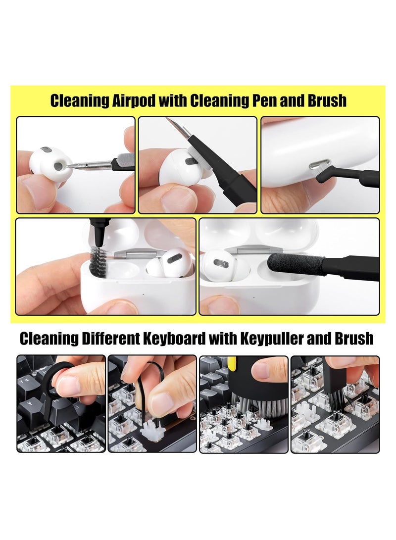 HOFEESEA 20 in 1 Laptop Phone Screen Cleaner Kit, Computer Keyboard Cleaning Kit, Electronic Cleaning Kit with Brush Spray for Airpods, Earbud, iPad, iPhone, Camera, Computer Cleaner  - Image 3