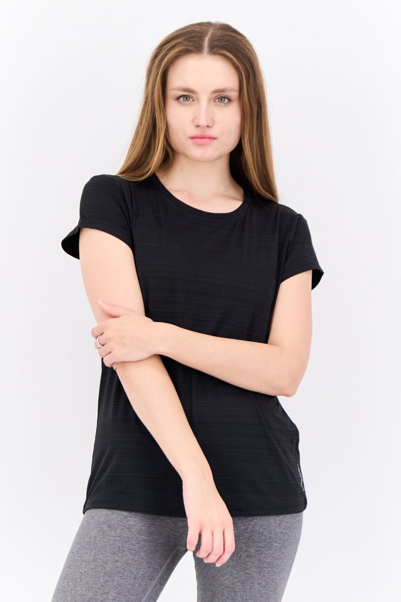 HEAD Women Relaxed Fit Short Sleeve Outdoor T-Shirt, Black - Image 1