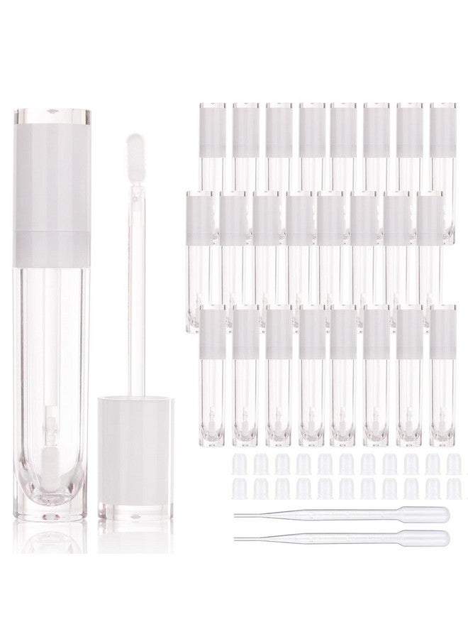 COSIDEA 26 Pcs Refillable Empty 8Ml Lip Gloss Tubes With Clear Wand Round White Lipgloss Containers Diy Cosmetic Packing Container Bulk Wholesale - Image 1