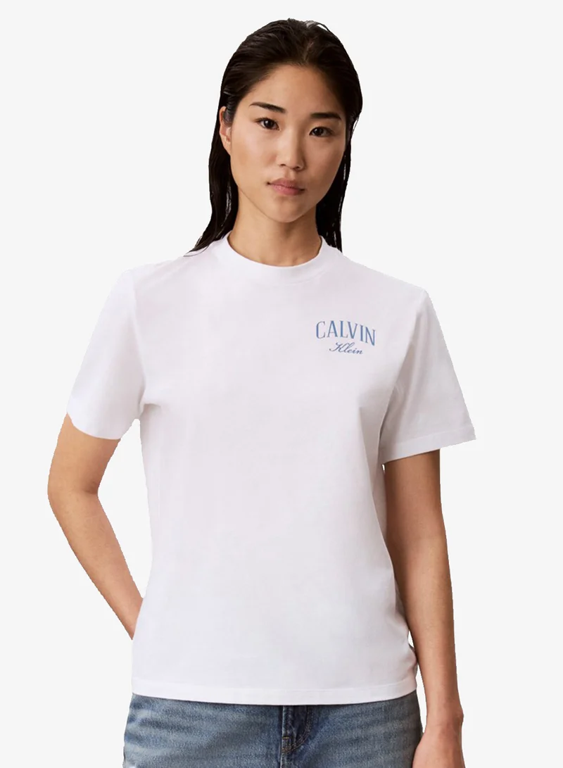 Calvin Klein Jeans Metallic Logo Crew Neck T-Shirt