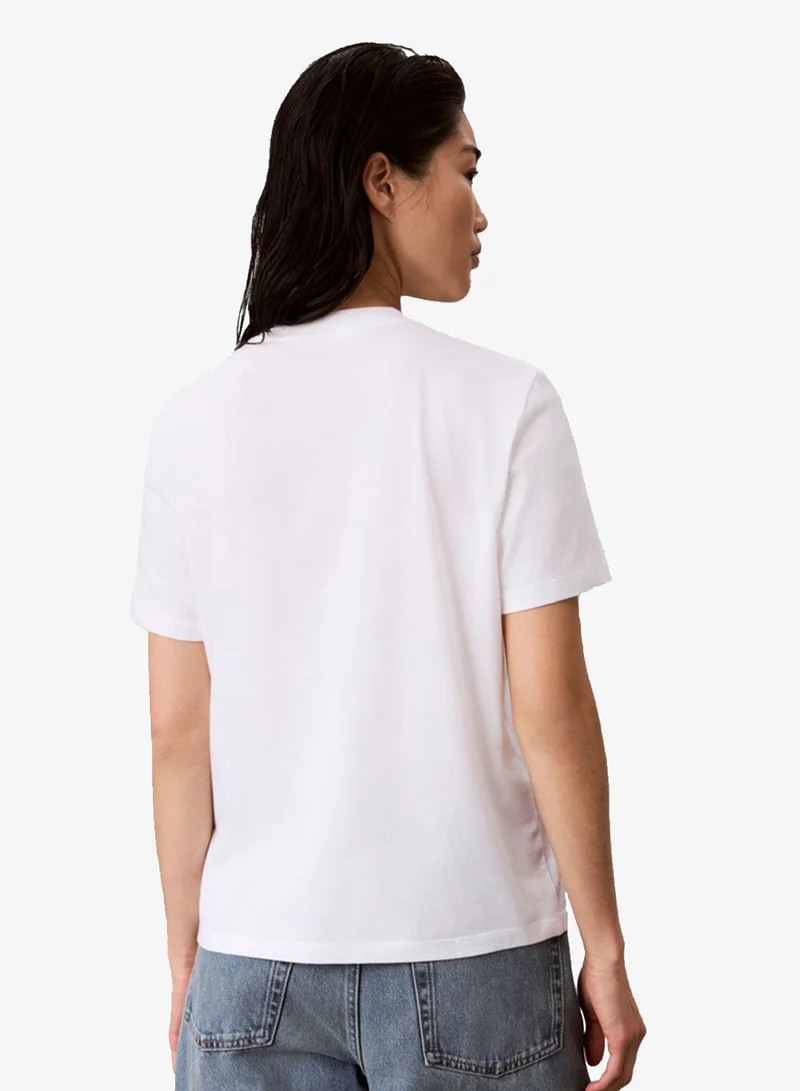 Calvin Klein Jeans Metallic Logo Crew Neck T-Shirt