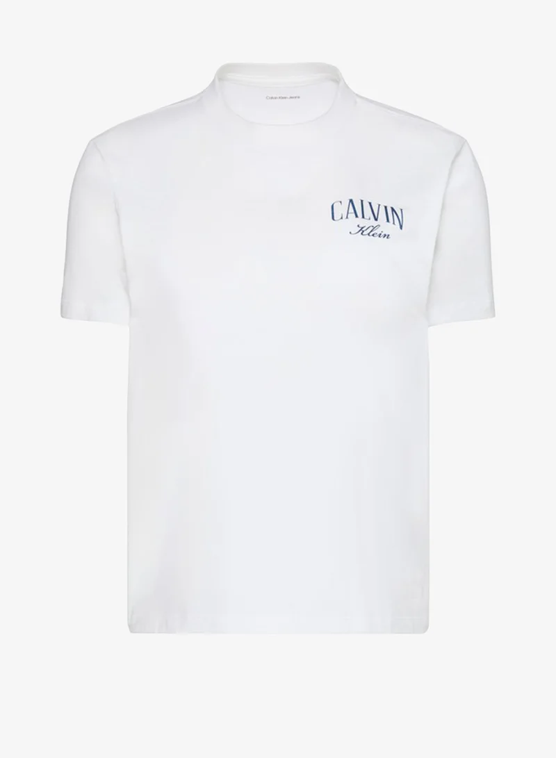 Calvin Klein Jeans  Metallic Logo Crew Neck T-Shirt for Women | Best Price UAE