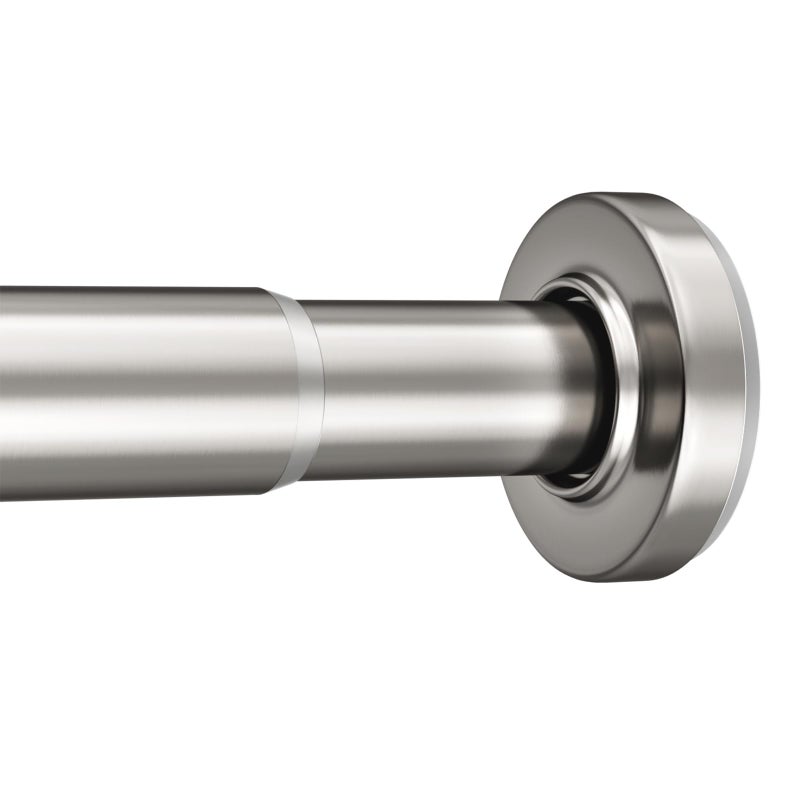 AmazerBath Nickel Spring Tension Shower Curtain Rod 3175 Inches 1 Inch Diameter Heavy Duty Tension Rod Rust Proof Bathroom Curtain Rod Adjustable No Drill Easy Segmented Installation
