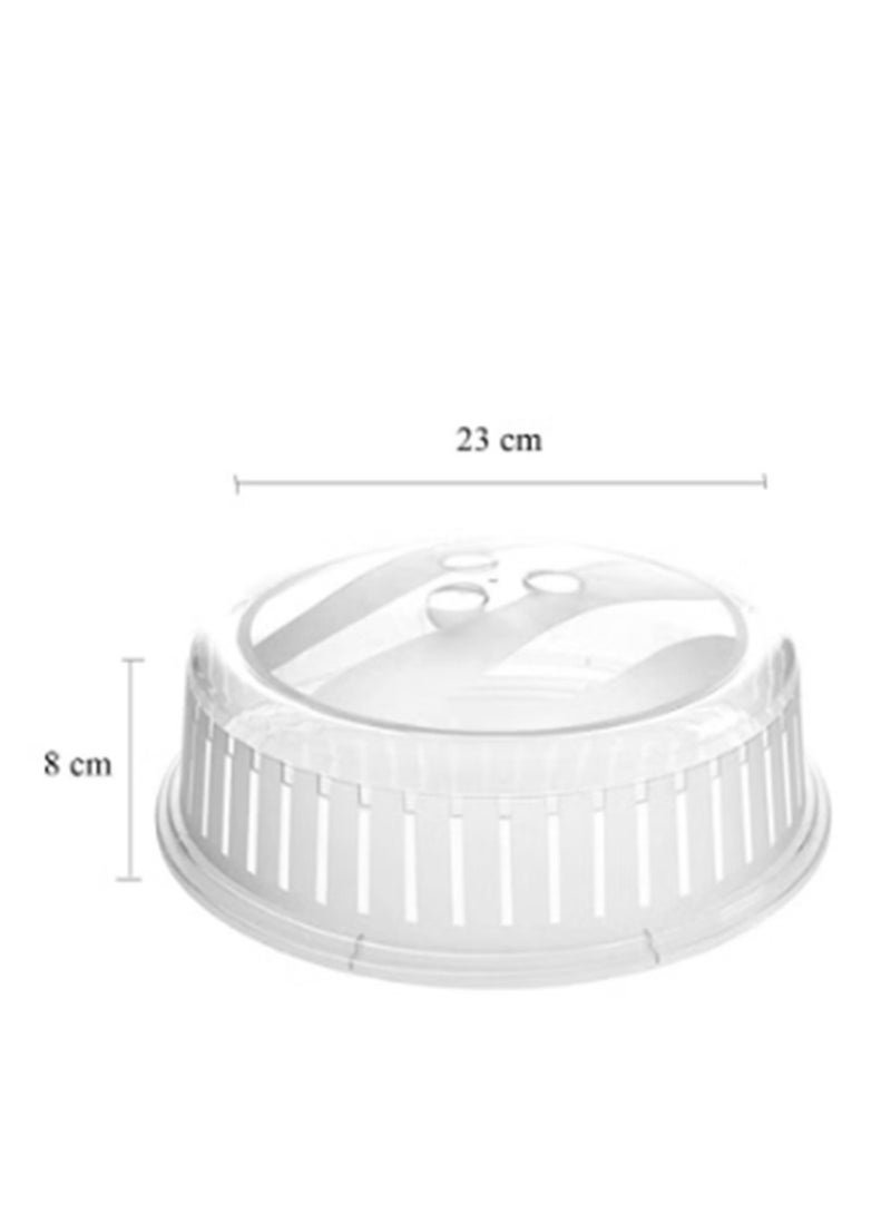 دانيا غطاء ميكرويف شفاف بلاستيكي مقاس 23 سم - Image 3