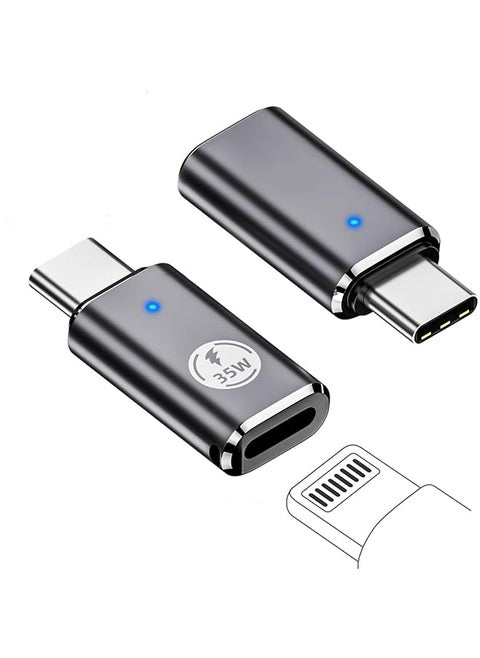 Usb C Male To Lightning Female Adapter For Iphone 15 Pro Max Plus For Ipad Air For Samsung Support 35W Pd Fast Charging And Data Transfer Type C Charger Connector Cable Not For Audio Otg