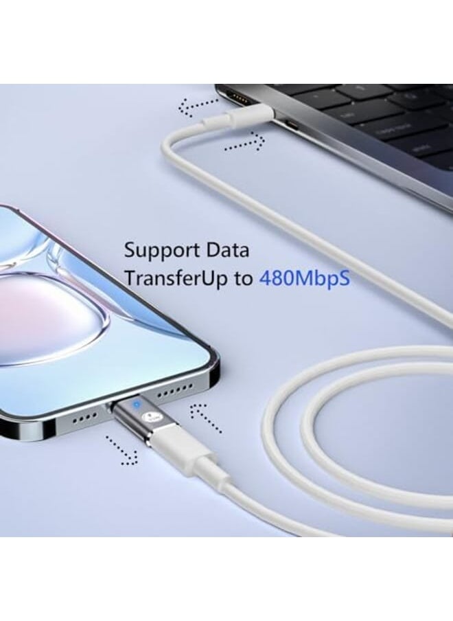 Usb C Male To Lightning Female Adapter For Iphone 15 Pro Max Plus For Ipad Air For Samsung Support 35W Pd Fast Charging And Data Transfer Type C Charger Connector Cable Not For Audio Otg