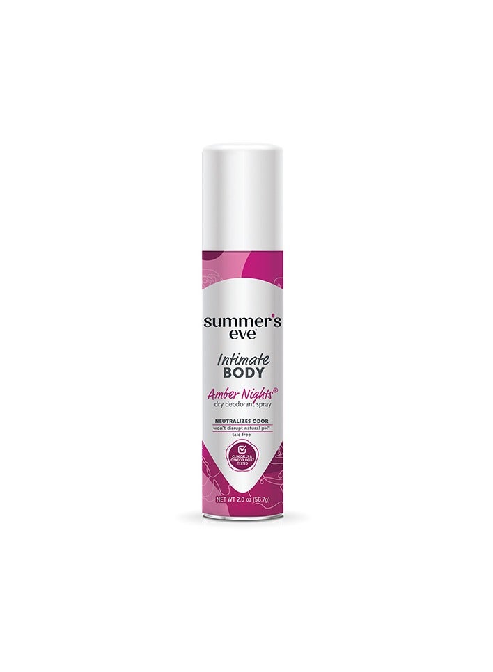 Summer's Eve intimate body Amber Nights dry deodorant Spray 56.7g - Image 2