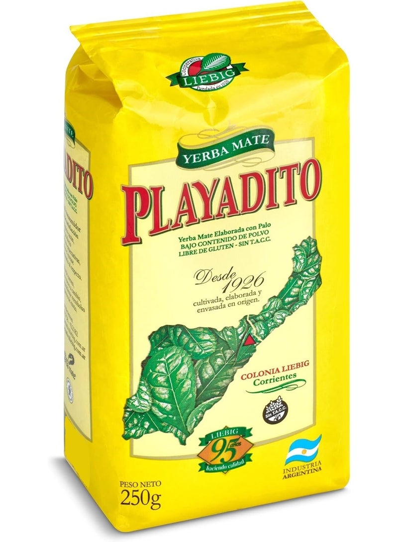 Yerba Mate Playadito Tea Leaves Traditional Con Palo From Colonia Liebig 250 G - Image 1