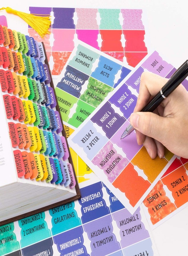 BRYTEFY Rainbow Bible Tabs with Large Print for Women and Girl, 90 Bible Index tabs in Total, 66 tabs for Old and New Testament, Additional 24 Blank tabs - Image 5
