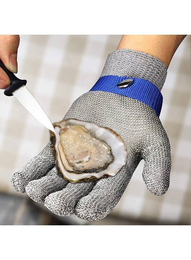 Cut Resistant Glove, Level 9 Safety Protective Work Gloves Ambidextrous, Upgrade Safety Anti Cutting Hand Gloves, Food Grade Durable Cut Glove for Kitchen Cooking, Stainless Steel Mesh Metal Glove, Butcher Meat Cutting, Oyster Shucking, Garden, Fishing - Image 5
