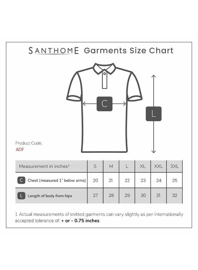Santhome ADF All Day Fresh Polo Shirt with UV Protection – Breathable Corporate Uniform Tee, Tag-free Label, Triple-Needle Stitch - Small - Image 3