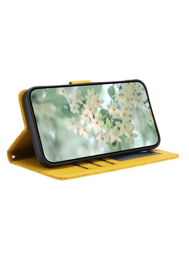 اس-توب جراب هاتف iPhone 15 مصنوع من الجلد بنقشة زهور - Image 4