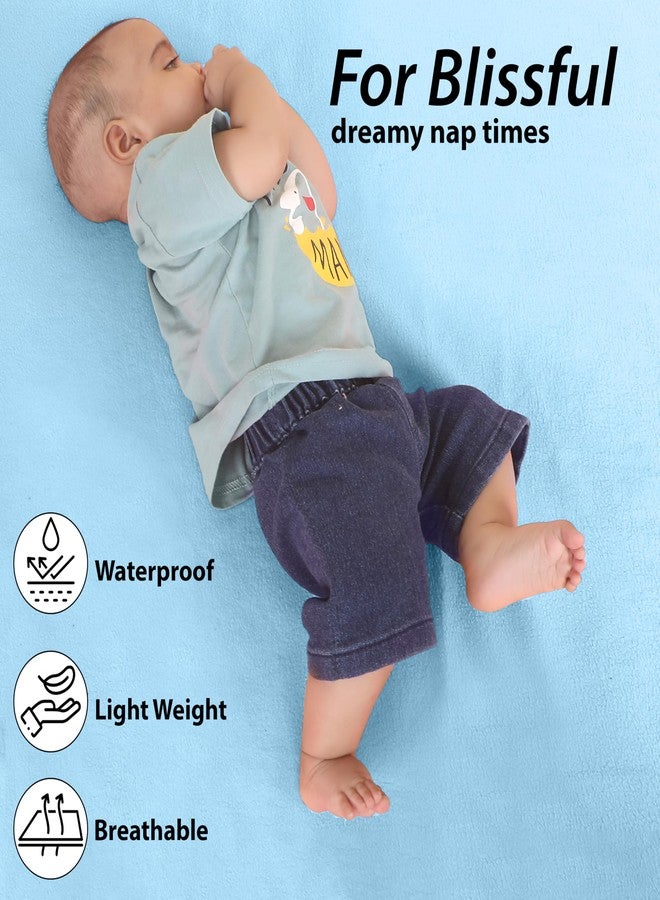 AVI FastDry Cotton Extra Absorbent Waterproof and Reusable Bed Protector/Dry Sheet for Baby- Extra Large 140x200 cm -Sky Blue - Image 4
