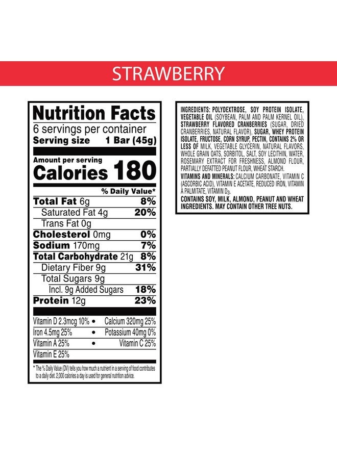 Health & Household Special K Protein Meal Bars, 12G Of Protein, Good Source Of Fiber, Strawberry, 6 Count (Pack Of 6)  - Image 3