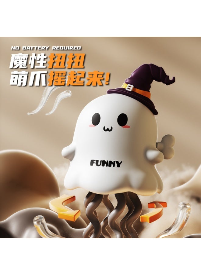 NIBEMINENT Creative Fun Halloween Pumpkin Ghost Wind-Up Toy