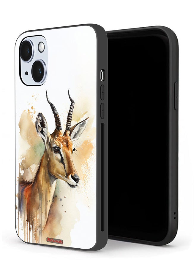 Tolwak Apple iPhone 14 Plus Protective Case Deer Abstract Art - Image 1