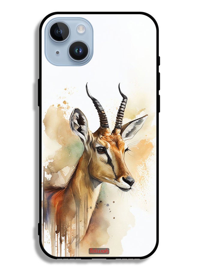 Tolwak Apple iPhone 14 Plus Protective Case Deer Abstract Art - Image 2