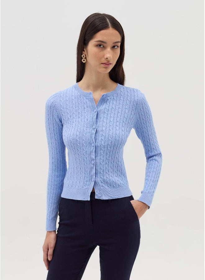 او في اس كارديجان بتصميم محبوك بالضفائر - Image 2