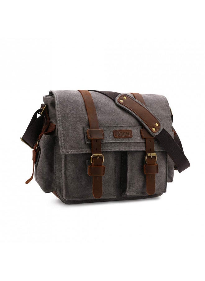 Kattee Leather Canvas Camera Bag Vintage DSLR SLR Messenger Shoulder Bag - pzsku/Z0B064B9857C0A2C7206DZ/45/_/1732280647/fb7412d4-2965-4ad9-a519-238ee81f5e7c