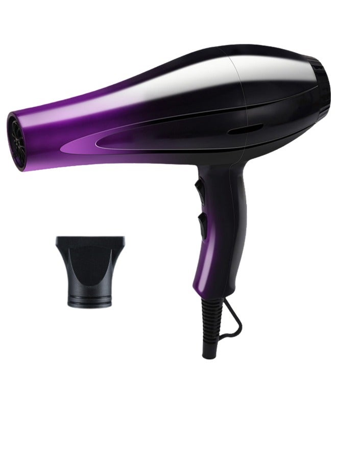 Generic Professional Salon Hair Dryer, Blow Dryer Active Oxygen Negative ions Dryer with Attachments for Fast Drying for Family, Low Noise (Gradient purple, 1 Accessory)  - Image 1