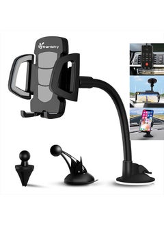 Vansky Car Phone Holder Mount, 3-in-1 Universal Cell Phone Holder Car Air Vent Holder Dashboard Mount Windshield Mount Fit for iPhone 16 15 14 13 Pro Max, Samsung S24 S23 LG Sony and More  - Image 1
