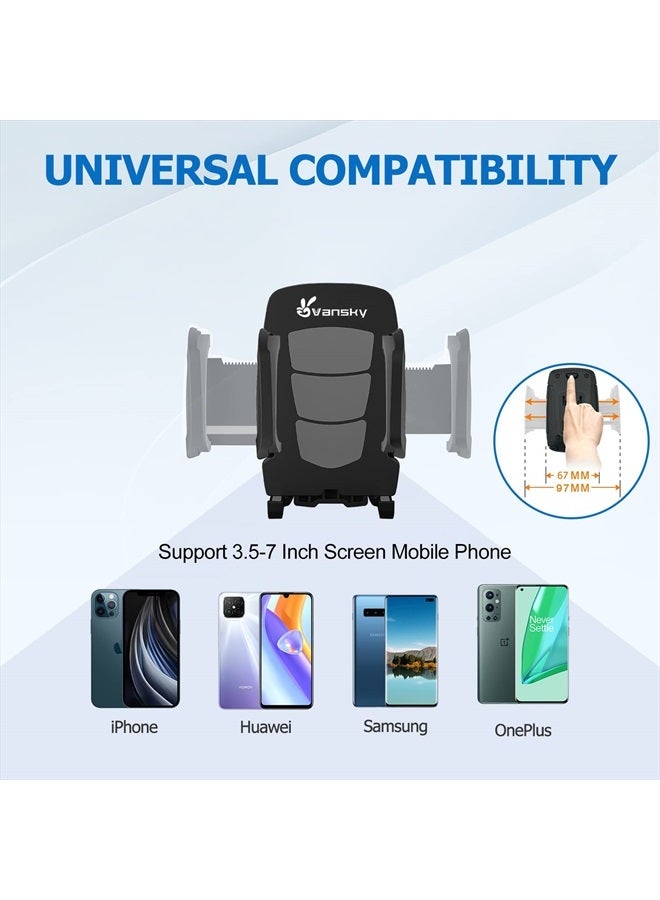 Vansky Car Phone Holder Mount, 3-in-1 Universal Cell Phone Holder Car Air Vent Holder Dashboard Mount Windshield Mount Fit for iPhone 16 15 14 13 Pro Max, Samsung S24 S23 LG Sony and More - Image 4