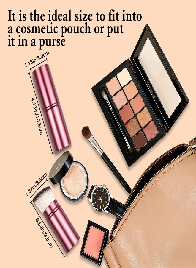 Brvlsoc Retractable Kabuki Makeup Brush – Portable Travel Face Brush with Cover for Foundation, Powder, Blush & Bronzer, Cruelty-Free & Vegan - Image 5