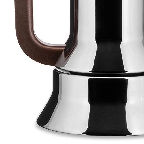 Alessi 9090/3 - Design Stovetop Espresso Coffee Maker, 18/10 Stainless Steel, Mirror Polished, 3 cups - Image 4