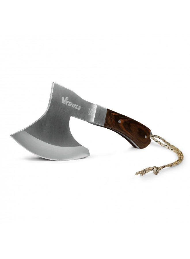 VTOOLS 8.5 Inch Wood Axe, Ultra Thick 4.5mm, Small Outdoor Camp Hatchet - Image 1
