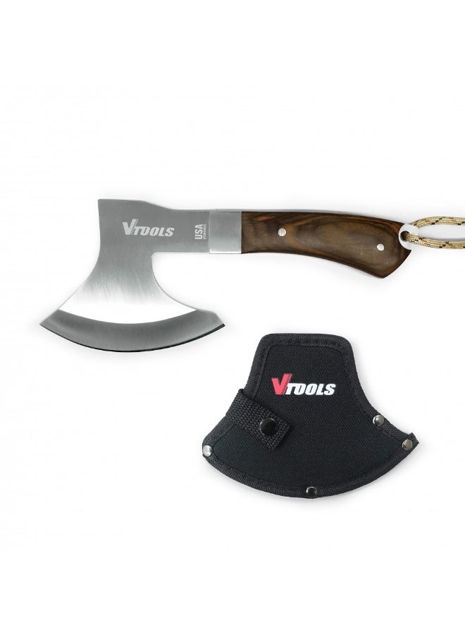 VTOOLS 8.5 Inch Wood Axe, Ultra Thick 4.5mm, Small Outdoor Camp Hatchet - Image 2