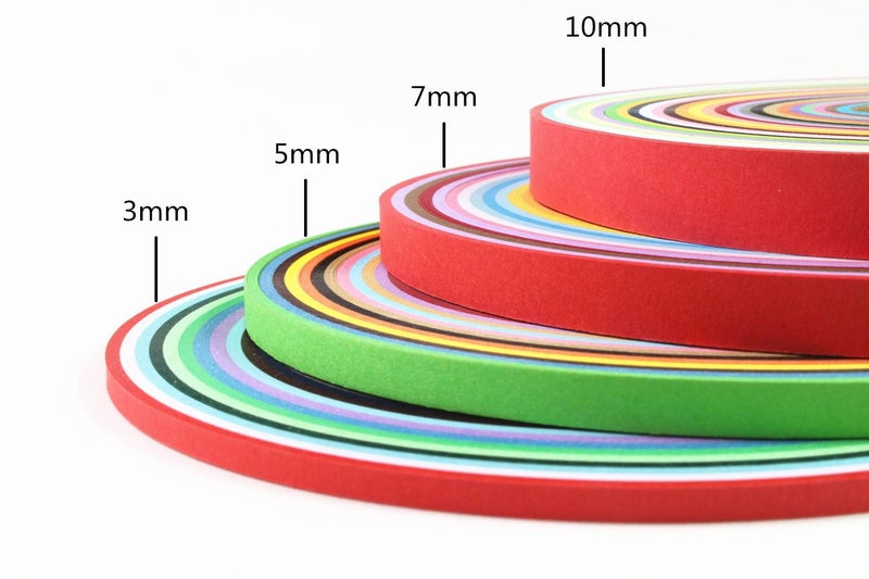 IMISNO Paper Quilling Strips Set 1040 Strips 26 Colors (3/5/7/10mmx38cm,Pack of 4 Sets) - Image 4