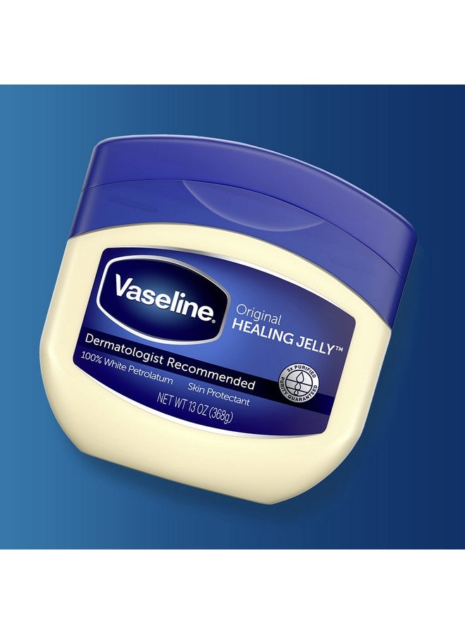 Vaseline Petroleum Jelly, Dermatologist Recommended, Original, 100% White Petrolatum, Deep Moisturizer, Relieves Dull, Dry Skin, Soothing & Gentle, 13 oz and 7.5 oz, Pack of 2 - Image 5