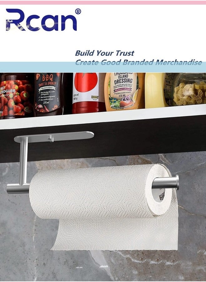 Kitchen Roll Paper Holder Towel Holder Self Adhesive or Drilling to Install Stainless Steel Paper Holder for Kitchen Bathroom
