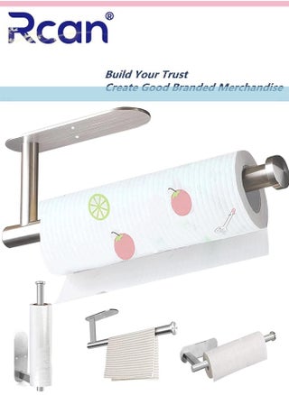 Kitchen Roll Paper Holder Towel Holder Self Adhesive or Drilling to Install Stainless Steel Paper Holder for Kitchen Bathroom - pzsku/Z0B068F9A552BD22AC902Z/45/1750842004/e4d3b06e-c30d-4fd0-b3b0-ab3079b3a0db