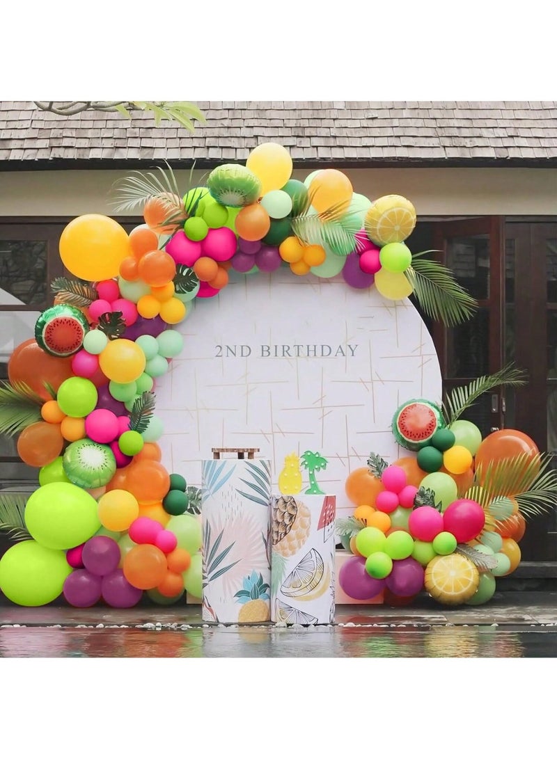 Beach & Sea Party Decorations – 109-Piece Hawaiian Tropical Balloon Set, Colorful Fruit Balloons, Perfect for Beach Parties, Birthdays & Special Occasions - Image 4