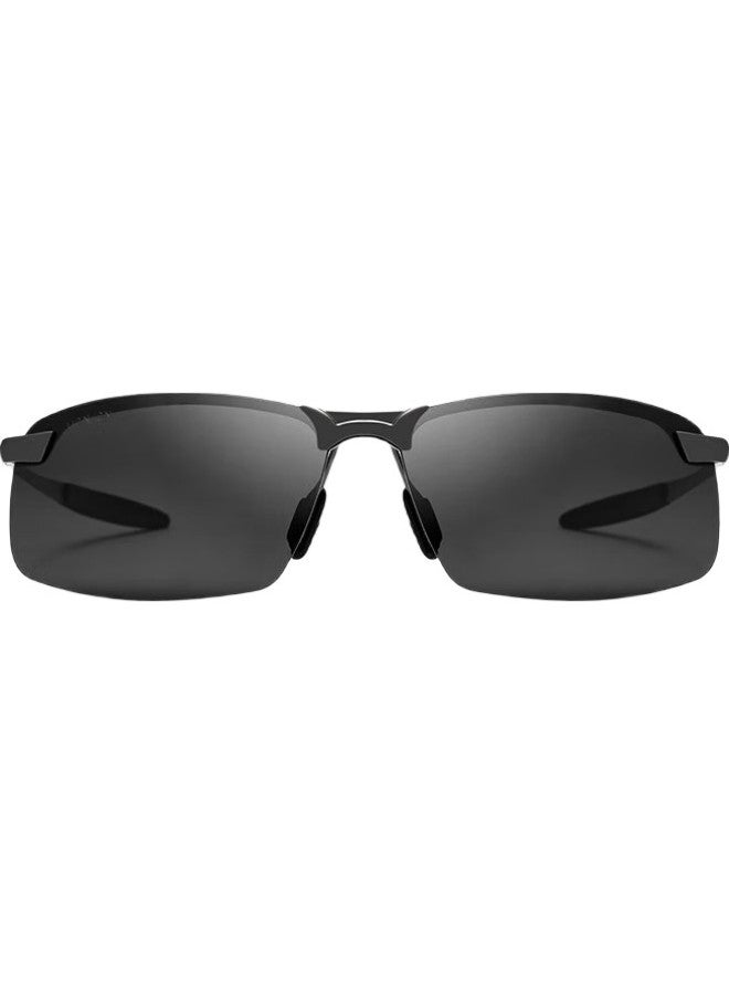 Fall in love Men'S Polarized Sunglasses Aluminum Magnesium Sport Sunshade Driving Glasses Riding Glasses 3043 Gun Gray Frame Gray Lens - Image 2