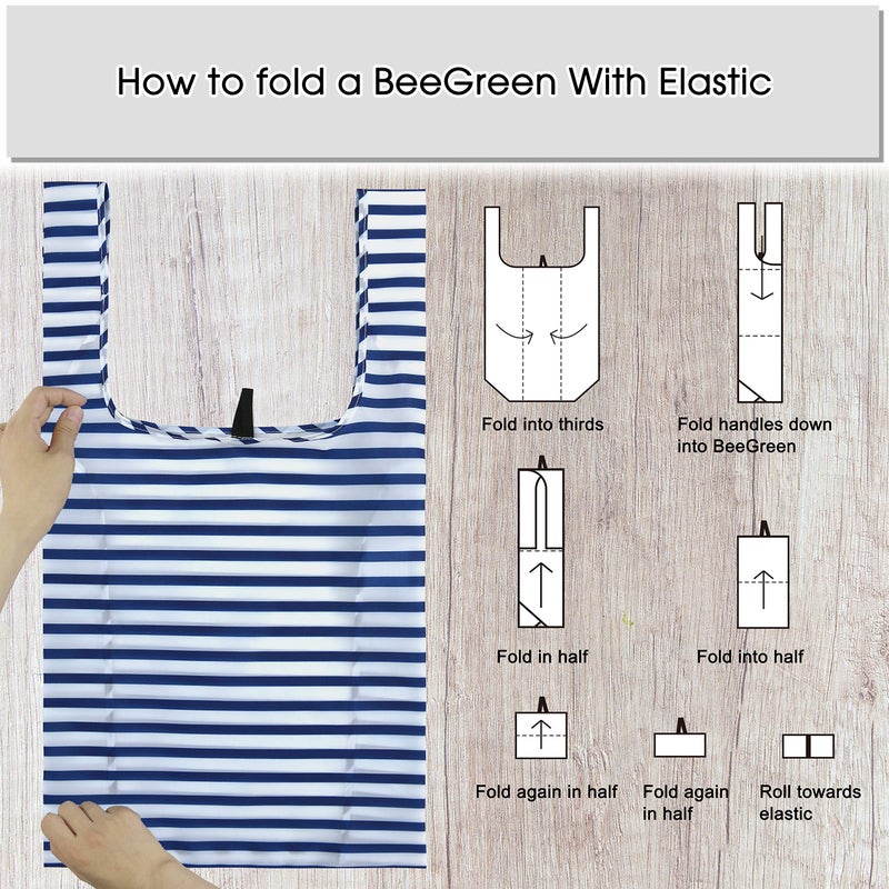 BeeGreen BeeGreen Reusable Grocery Shopping Bags Groceries Totes 12 Pack 50LBS Foldable Fashion Bags w small bag Geometry Large Grocery Bags w handles Bulk Washable Heavy Duty Polyester Fabric Cloth - Image 5