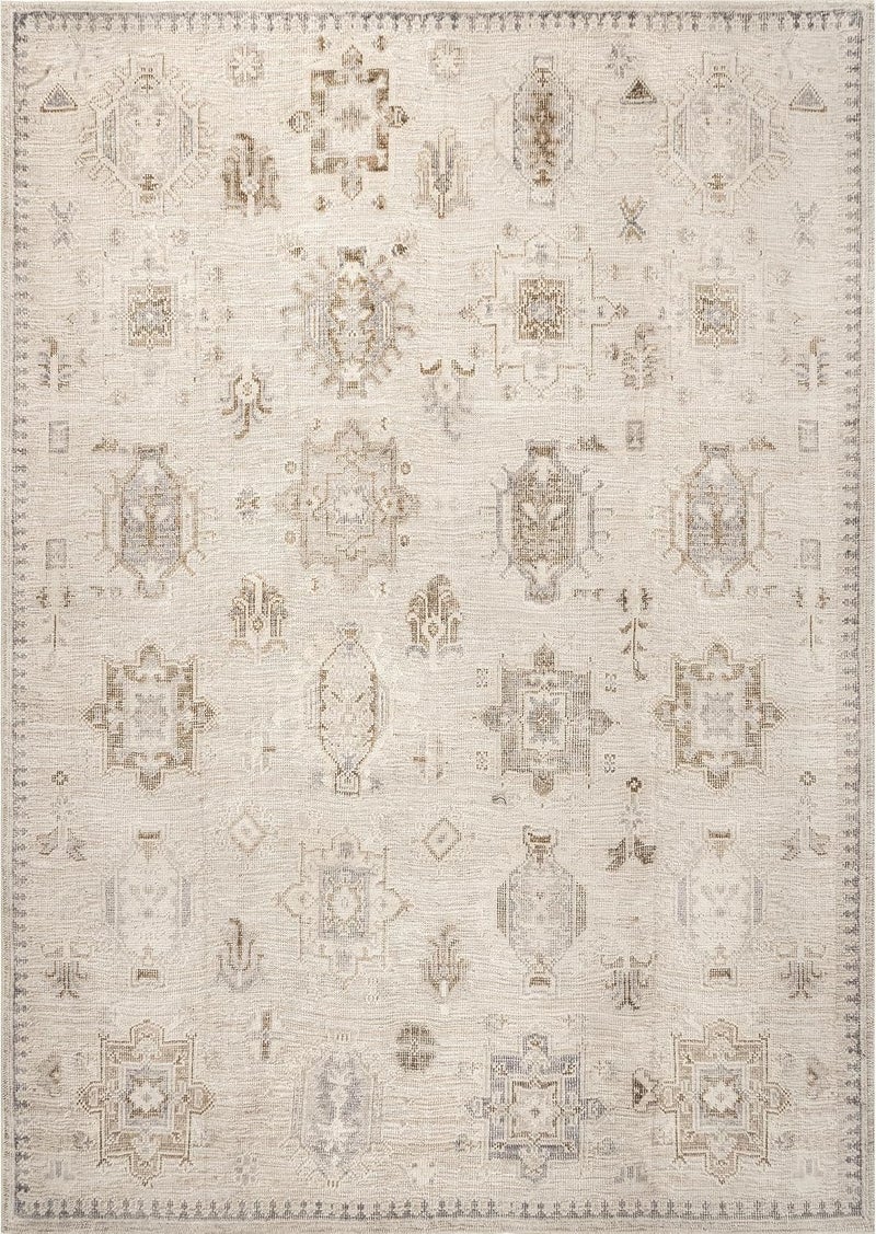 nuLOOM Krystin Medallion 2x3 Machine Washable Accent Rug for Living Room Bedroom Dining Room Entryway Kitchen, Beige/Ivory - Image 5
