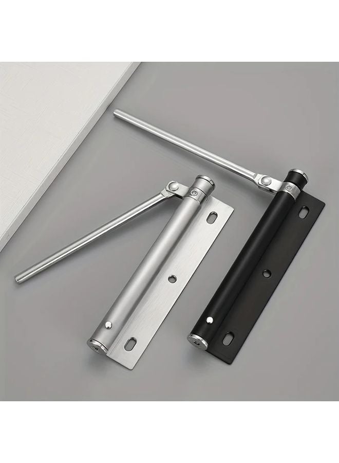 Silvery Automatic Door Closer Stainless Steel Spring Hinges Silent Concealed Mechanism - Image 2